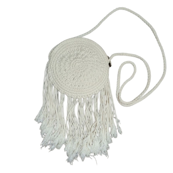 SUN N SAND CROCHETED BOHO CROSSBODY BAG - Picture 1 of 6